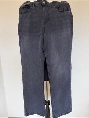 Well Worn Straight-Leg Jeans in Washed Black